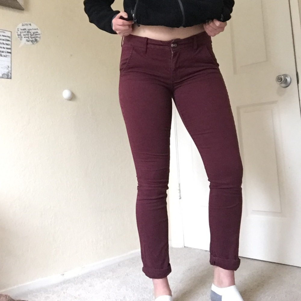 American Eagle Maroon Jeans
